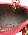 Lambskin Cannage Mini Lady D1OR Pink