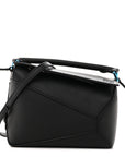 Calfskin Mini Puzzle Edge Bag Black