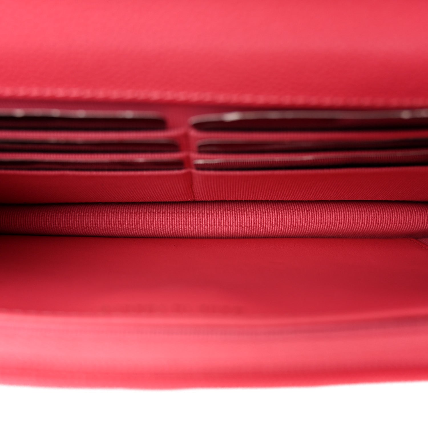 Caviar Quilted Wallet On Chain WOC Dark Pink