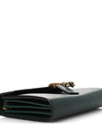 Calfskin Garden Dionysus Chain Wallet Emerald