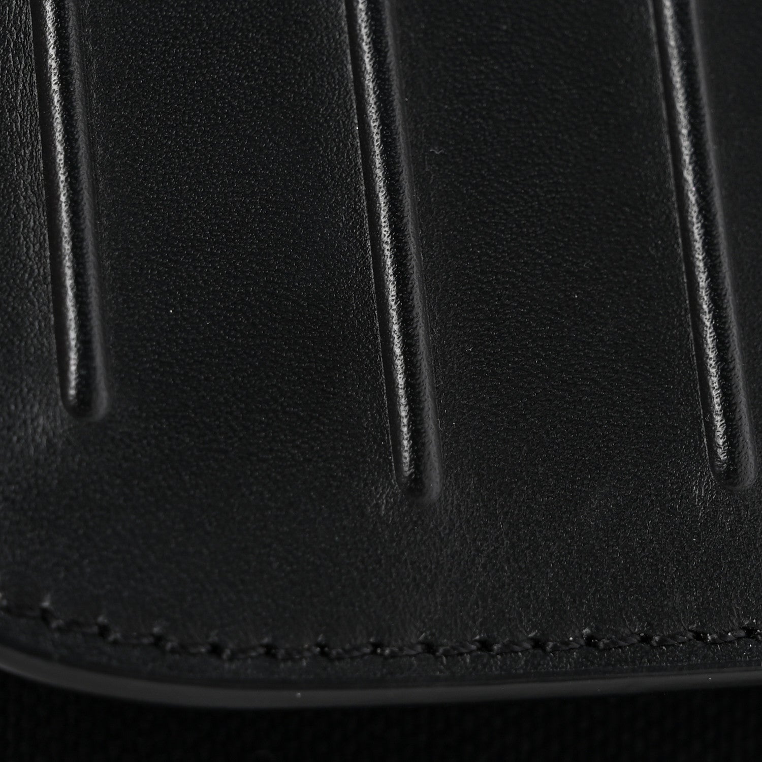 Calfskin Canvas Never Still Crossbody Flap Bag Black