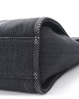 Mixed Fibers Calfskin Small Deauville Tote Black