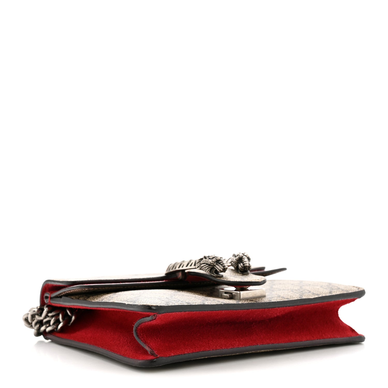 GG Supreme Monogram Mini Dionysus Shoulder Bag Hibiscus Red