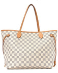 Damier Azur Neo Neverfull MM Rose Ballerine