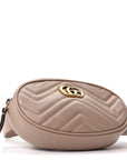 Calfskin Matelasse GG Marmont Belt Bag 85 34 Porcelain Rose