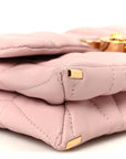 Lambskin Quilted Mini Kleio Crossbody Bag Light Pink