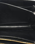 Snakeskin Medium Classic Box Flap Bag Black