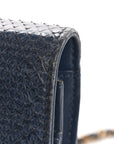 Snakeskin Wallet On Chain WOC Blue
