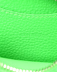 Grained Calfskin Neo Classic Silver Hardware Nano City Crossbody Fluo Green