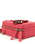 Caviar Quilted CC North South Filigree Vanity Case Pink