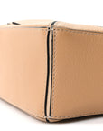 Calfskin Mini Woven Puzzle Bag Beige White