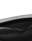 Calfskin Y Quilted Monogram Medium Loulou Chain Satchel Black