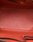 Satin Calfskin Mini Tri-Color Luggage Blood