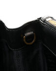 Saffiano Small Galleria Double Zip Tote Black