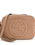 Pebbled Calfskin Small Soho Disco Bag Camelia
