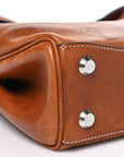 Vegetable Tanned Lambskin Mini Rodeo Top Handle Handbag Tan Cowboy