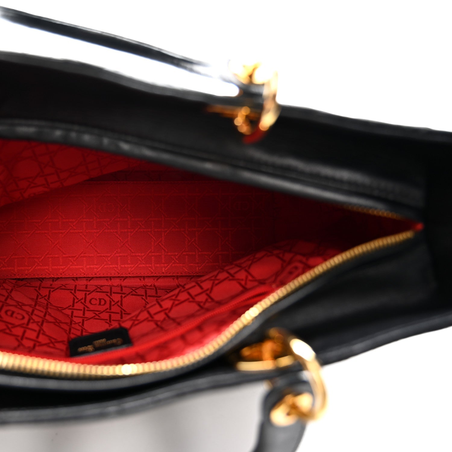 Lambskin Cannage Large Lady D1OR Black