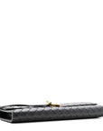 Nappa Intrecciato Long Andiamo Top Handle Clutch Black