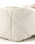 Goatskin Quilted Medium CHNL 19 Flap White