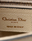 Grained Calfskin Saddle Bag White