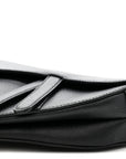 Grained Calfskin Mini Saddle Bag Black