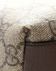 GG Supreme Monogram Textured Dollar Calfskin Web Small Ophidia Dome Shoulder Bag Beige Ebony New Acero