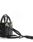 Lambskin Cannage Micro Lady D1OR Black