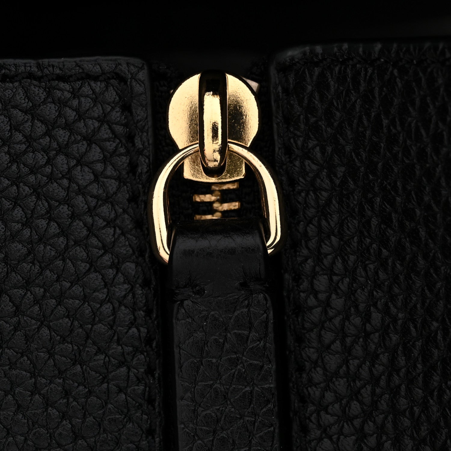 Grained Calfskin Small The Tote Bag Black