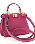Shiny Nappa Petite Peekaboo I SEE U Satchel Ciclamino Pilar