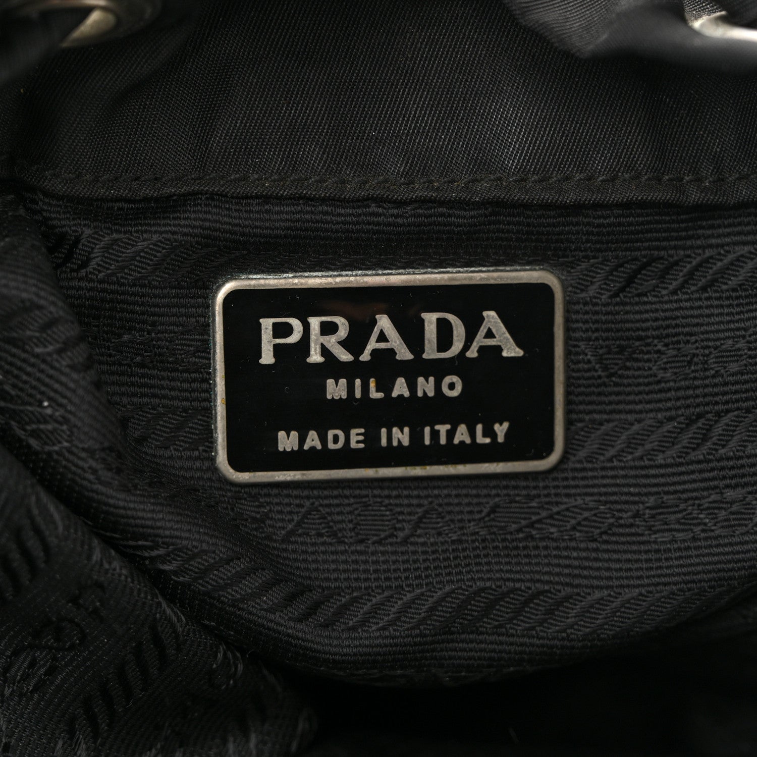 Nylon Vela Mini Cinch Backpack Black