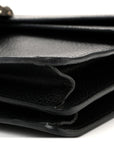 Pebbled Calfskin Small Dionysus Shoulder Bag Black
