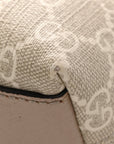 GG Supreme Monogram Textured Dollar Calfskin Web Small Ophidia Dome Shoulder Beige Mystic White Oatmeal