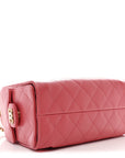 Caviar Quilted Mini CHNL 25 Handbag Coral