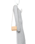 Caviar Quilted Wallet On Chain WOC Beige