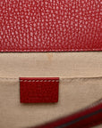 Dollar Calfskin Crystal Web Medium Dionysus Bamboo Top Handle Bag Hibiscus Red Black Diamond
