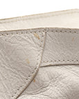 Agneau Arena Silver Hardware Medium Le City Optic White