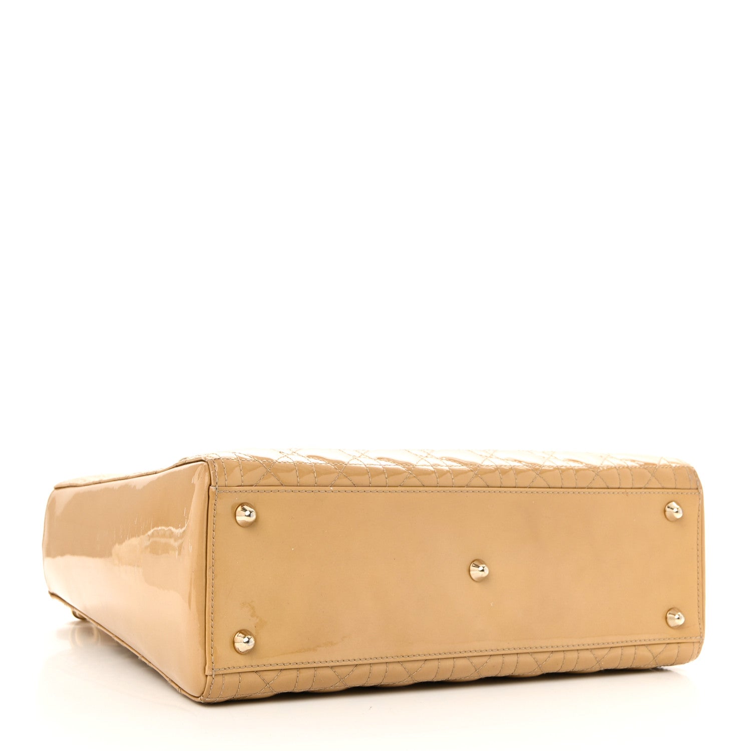 Patent Cannage Large Lady D1OR Dark Beige