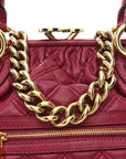 Calfskin Quilted Leather Stam Bag Pink