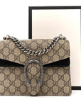 GG Supreme Monogram Mini Dionysus Shoulder Bag Black