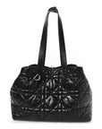 Crinkled Calfskin Macrocannage Large Toujours Black