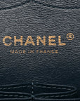 Metallic Caviar Quilted Jumbo Double Flap Dark Blue