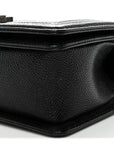 Caviar Quilted Small Boy Flap Black