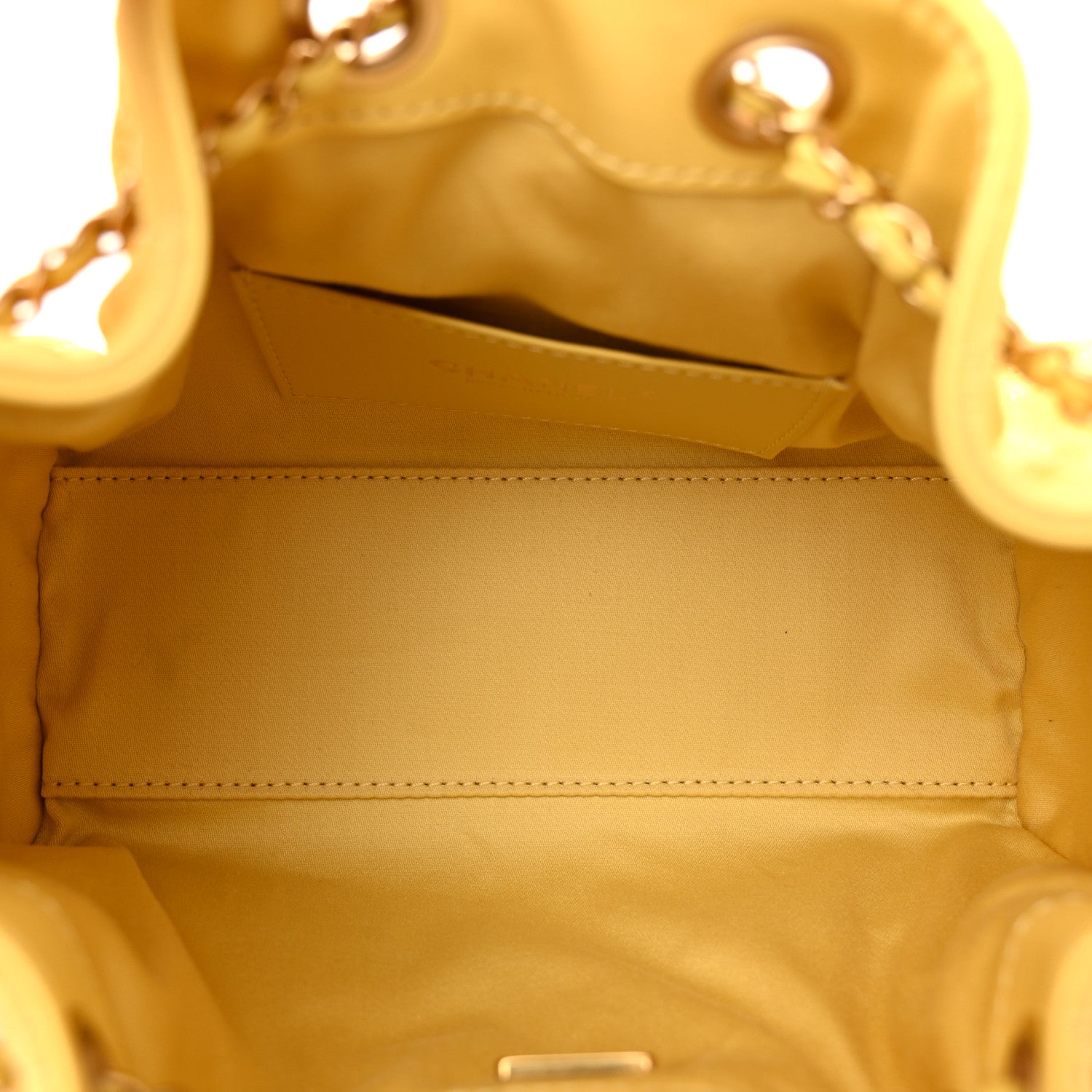 Suede Quilted Mini CHNL 25 Handbag Yellow