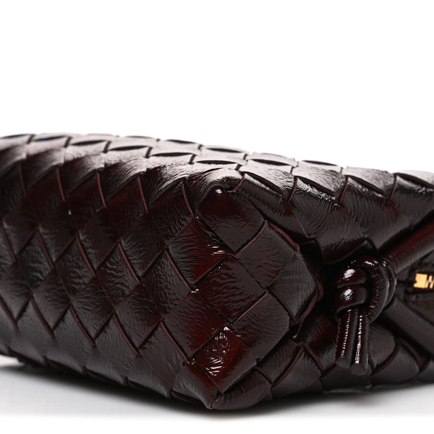 Polished Nappa Intrecciato Knot Mini Loop Camera Bag Madder Brown