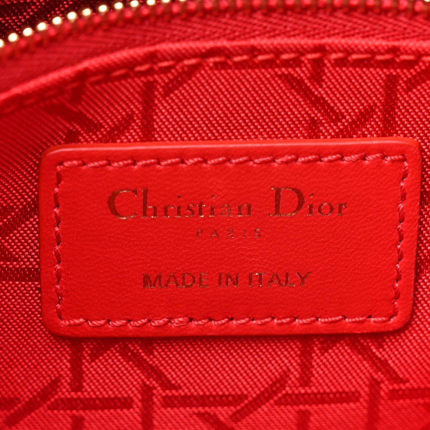 Lambskin Cannage Small My ABCD1OR Lady D1OR Red