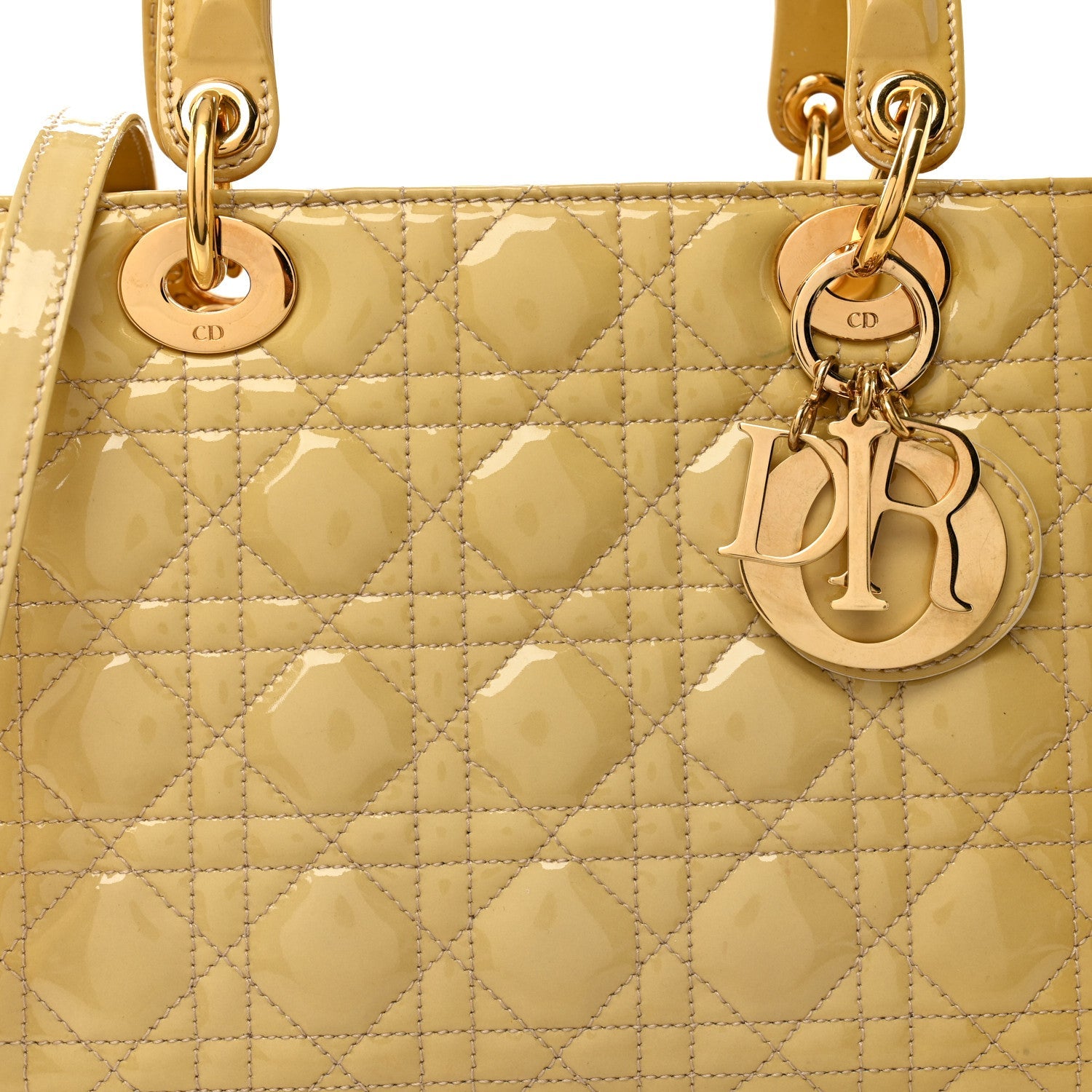 Patent Cannage Medium Lady D1OR Beige