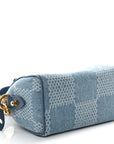 Damier Denim 3D Speedy Bandouliere 18 Denim Blue
