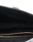 Grained Calfskin Saddle Bag Black
