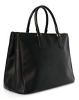 Saffiano Large Galleria Double Zip Tote Black