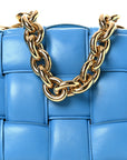 Lambskin Maxi Intrecciato Padded Chain Cassette Crossbody Bag Swimming Pool